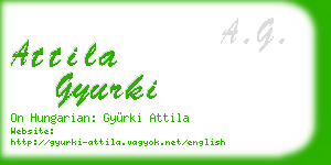 attila gyurki business card